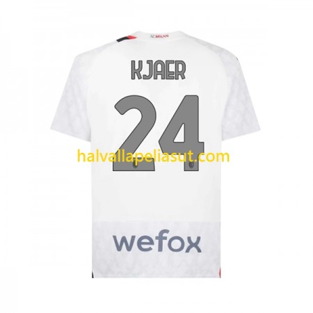 Jalkapallo Pelipaidat/Peliasut AC Milan Simon Kjaer 24 Vieraspaita 2023-2024 Lyhythihainen